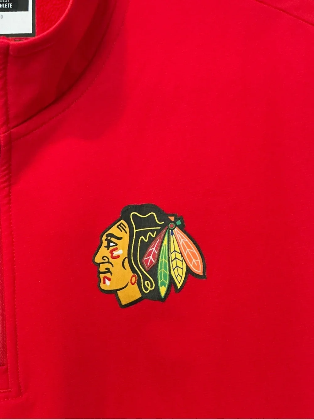 adidas Chicago Blackhawks Red Half-Zip Pullover